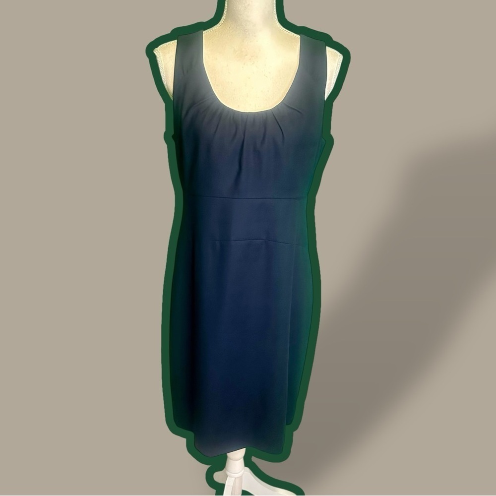 J. Crew Navy Blue ‘Allura’ Sleeveless Shift Dress in Superfine Cotton Size 8